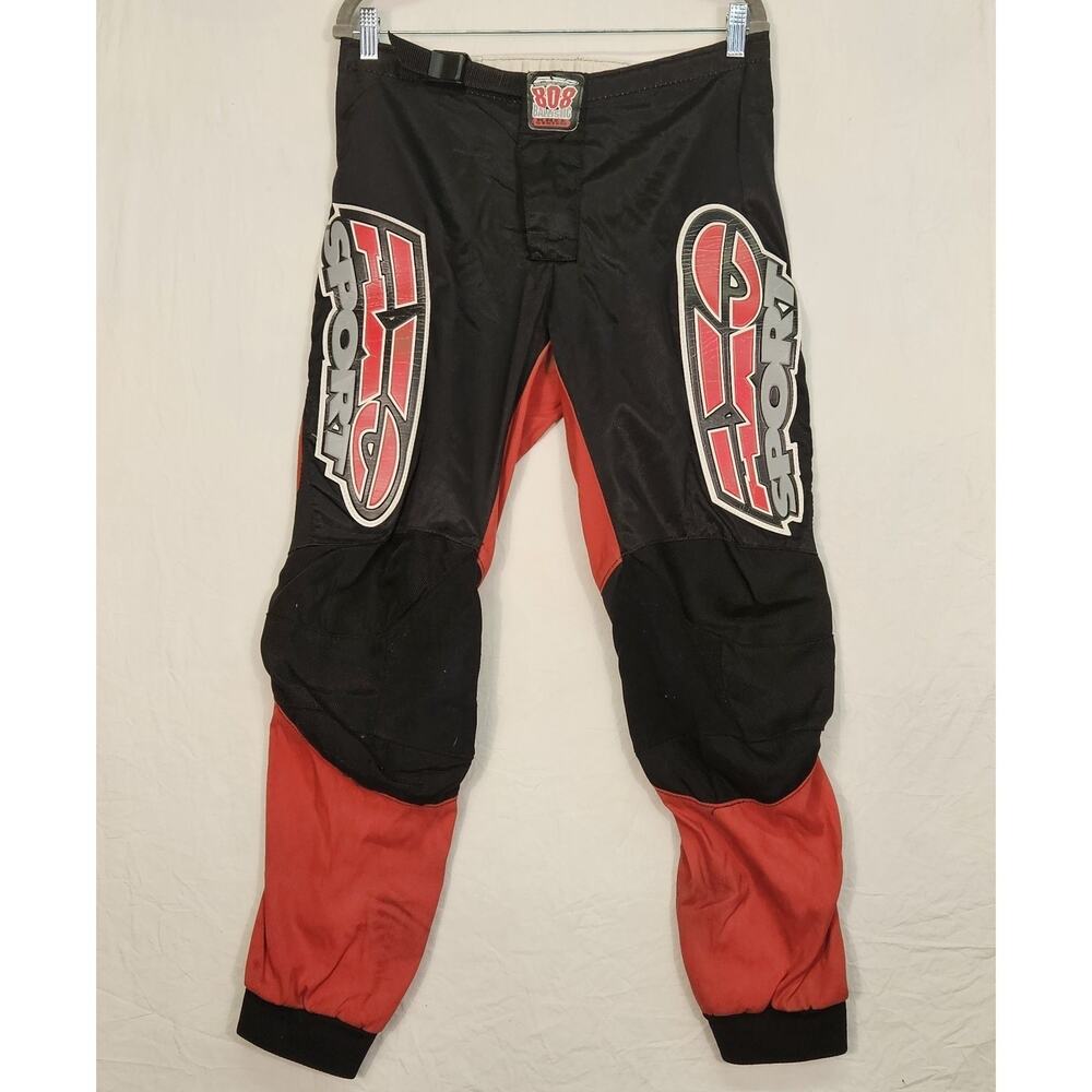 Vintage AXO Sport 808 Series Motocross Racing Pants Red/Black Men's Size 30